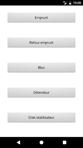 Android application Diving Inventory screenshort