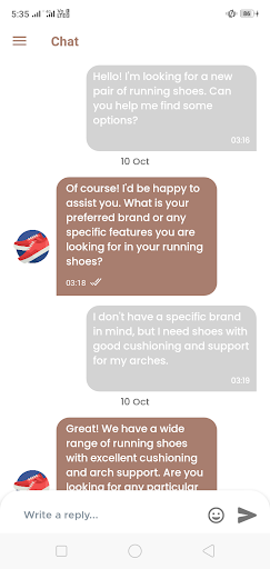 Online shoes store Screenshot
