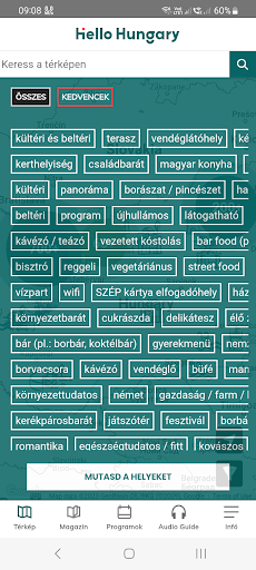 Android application Hello Hungary screenshort