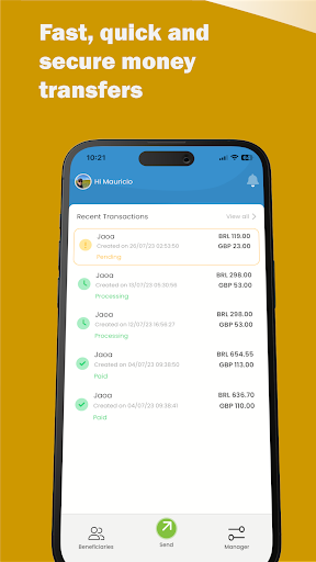 Android application Cravo Transfer screenshort