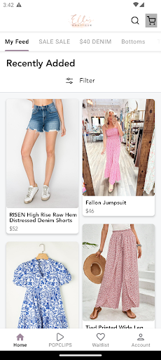 Android application Ella's Boutique screenshort