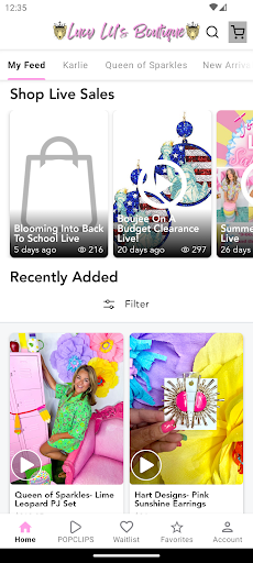 Android application Lucy Lu's Boutique screenshort
