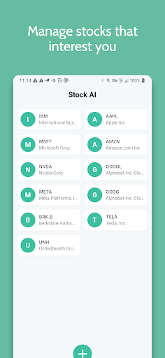 Android application AI Stock Chatbot Assistant screenshort