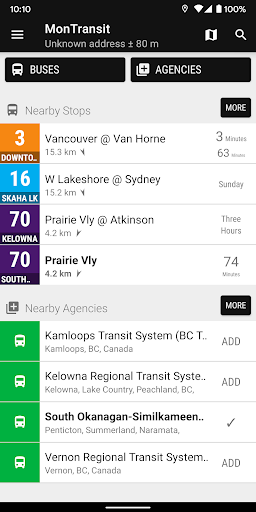 Android application South Okanagan-Similkameen Bus screenshort