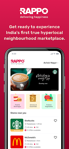 Android application Rappo - Stores near me, Online screenshort