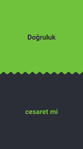 Android application Doğruluk mu cesaret mi screenshort