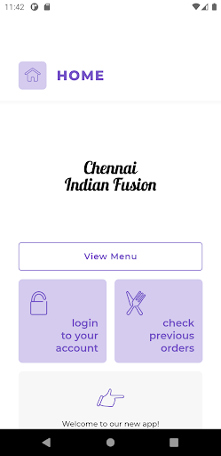Android application Chennai Indian Fusion screenshort