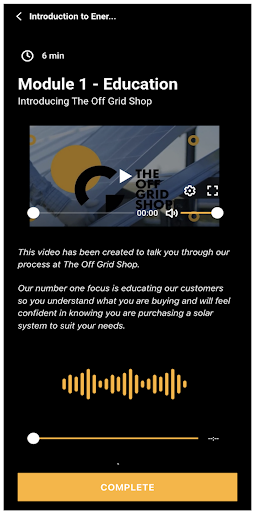 The Off Grid Shop Screen 2