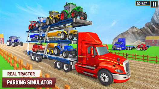 Farm Tractor Transport Game apkpoly screenshots 3