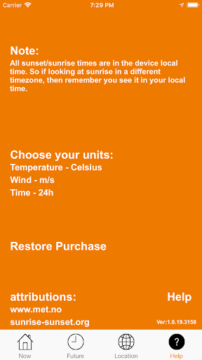 Sunset and Sunrise time