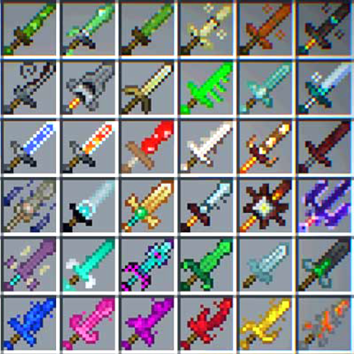 Minecraft: EPIC SWORDS (ELEMENTAL SWORDS AND UPGRADES) Cyan Warrior Swords  Mod Showcase 