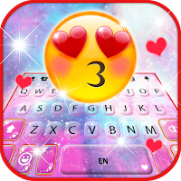 Фон клавиатуры Galaxy Emoji Kiss