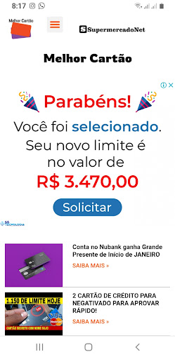 Android application Melhor Cartão de Crédito screenshort