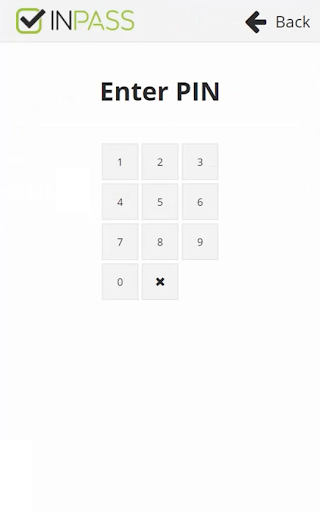 INPASS Clock-in Screen 2