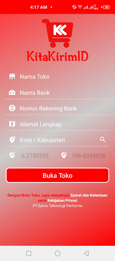 Android application KitaKirim screenshort