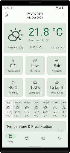 Android application Wetter screenshort