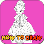 Cover Image of Herunterladen How To Draw Cute Princess : Easy 𝒮tep By 𝒮tep 1.1 APK