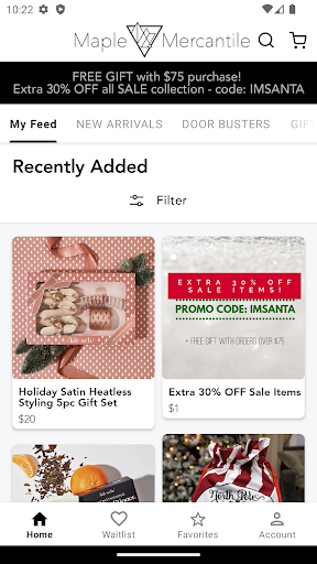Android application Maple Mercantile screenshort