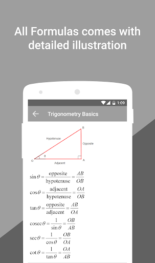 Math Formulas with Calculator Screen 3