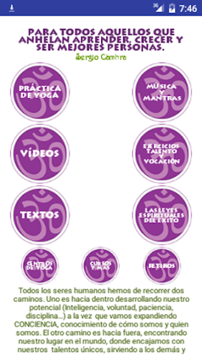 Android application Yoga en Esencia screenshort