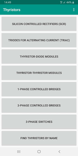 Android application Thyristors directory screenshort