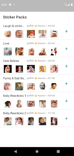 Android application Cute Baby Stickers screenshort