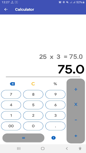 Android application Calculator screenshort