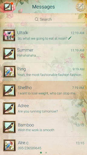GO SMS RETRO ELEGANCE THEME Screen 3