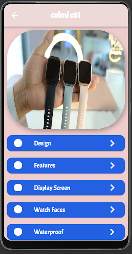 Android application colmi c61 smartwatch guide screenshort