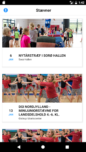 Android application DGI Gymnastik screenshort