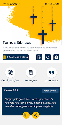 Android application Temas bíblicos screenshort