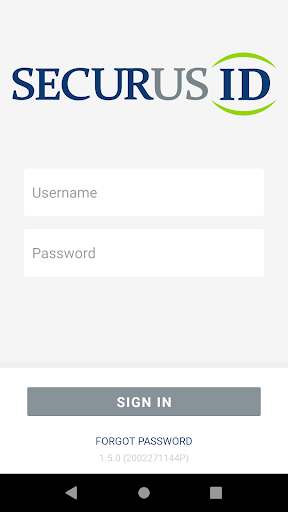 Android application Securus ID screenshort