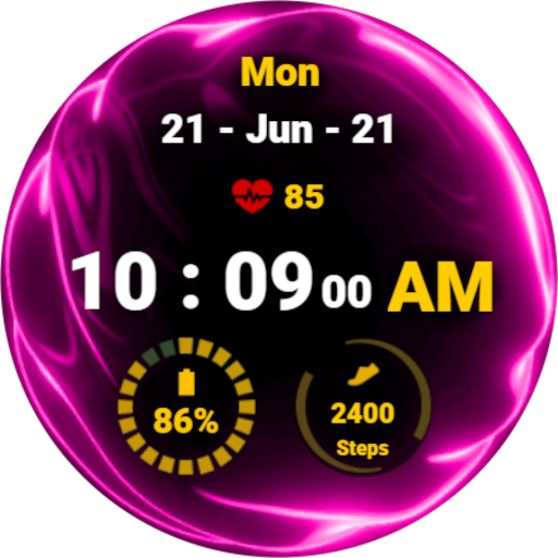 Fluid Pink Watch Face Download on Windows