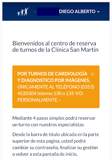 Clínica San Martín APP Screen 3