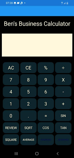 Android application BizCalc screenshort