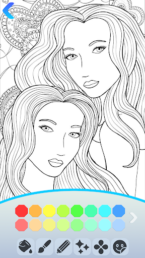 Android application coloring pages for girls screenshort