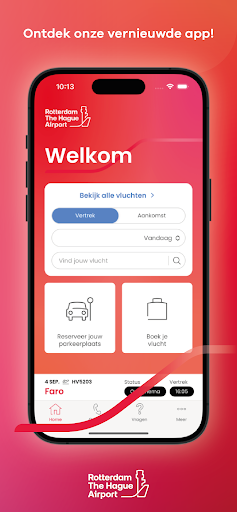 Android application Rotterdam The Hague Airport screenshort