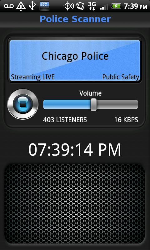 Android application Police Scanner 5-0 screenshort