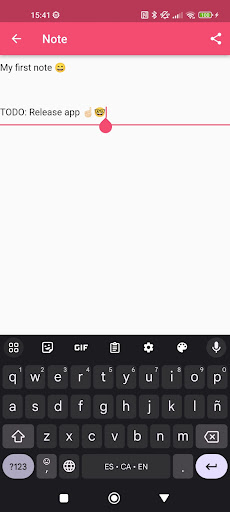 MyNotes Screen 2