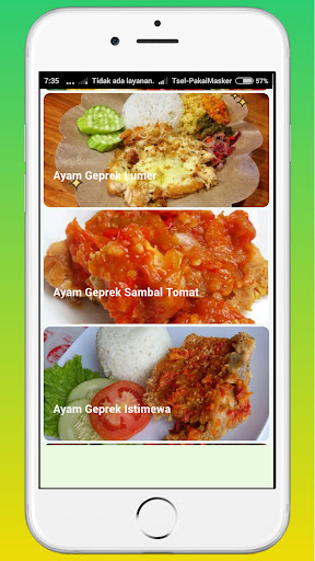 Various Geprek Chicken Recipes Offline
