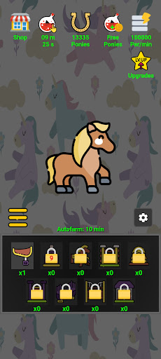 Android application Pony Idle Clicker screenshort