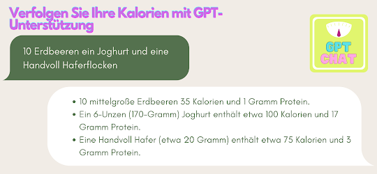 Kalorienzähler mit GPT Chat