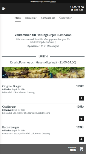 Android application Helsingburger: Beställ online! screenshort