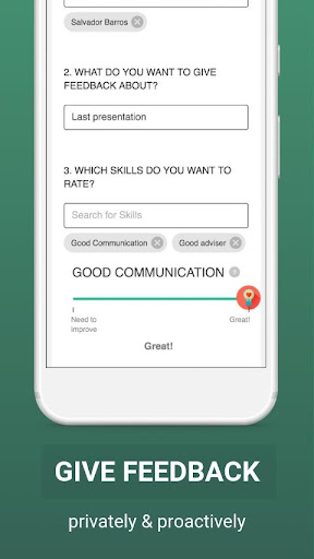 Tap My Back: Employee Feedback Screen 2