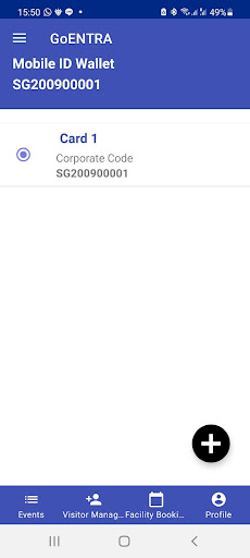 Android application GoENTRA screenshort
