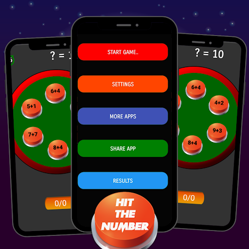Android application Hit The Numbers - Math games screenshort