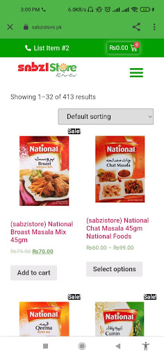 SABZI STORE Screen 3