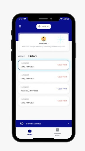 Nagara - Blockchain Wallet Screen 3