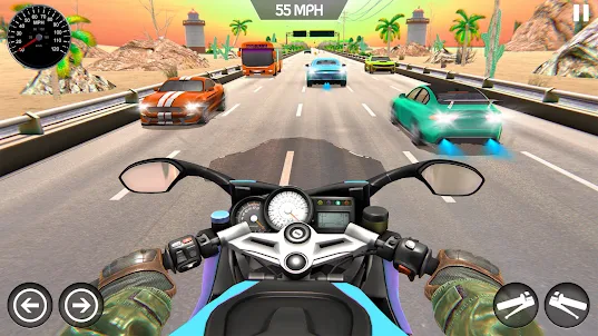 Highway Traffic-Moto Rider