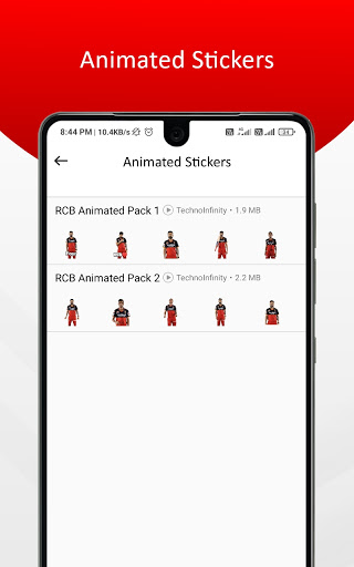 RCB Stickers & Animated Sticke Screen 2